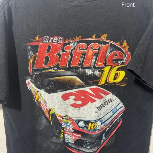 Discover Greg Biffle #16 unisex remake black tee T-shirt K1325