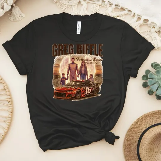 Discover Greg Biffle Memorial Forever A Racer NASCAR #16 Graphic T-Shirt S-5XL Black