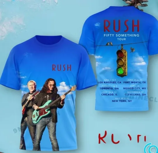 Discover Rush 2026 fifty something tour 3D shirt
