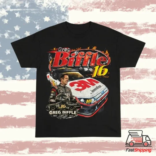 Discover Greg Biffle #16 Unisex Remake Black T-shirt S-5XL