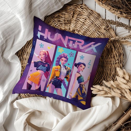Discover Huntrix Pillow Rumi Mira Zoey Warrior Plush Kpop Demon Hunter Kids Gift Christmas Gift