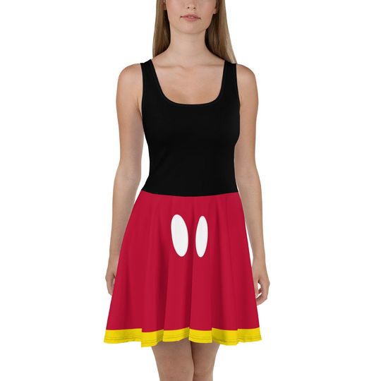Discover The Magical Mouse Running Costume Skater Dress