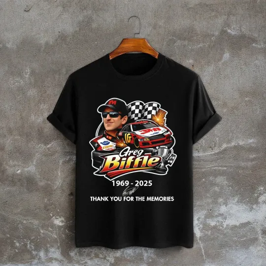 Discover Greg Biffle 1969–2025 Thank You T-Shirt S-5XL Black