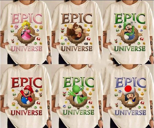 Discover Super Mario Epic Universe Family Vacation Shirt