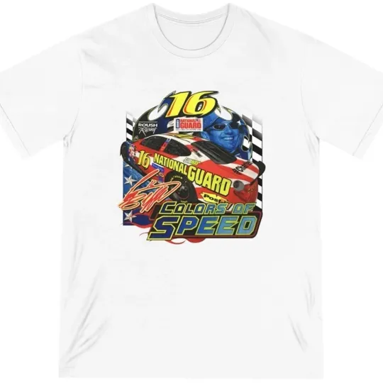 Discover Greg Biffle White Men Racing Big Shirt 1999 Size White