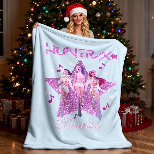 Discover Kpop Demons Hunters Blanket,Personalized Huntrix,Fun Christmas Gift for K-Pop Lovers