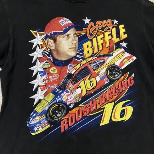 Discover Greg Biffle Roush Racing Graphic Tee T Shirt Size S-5XL K1327
