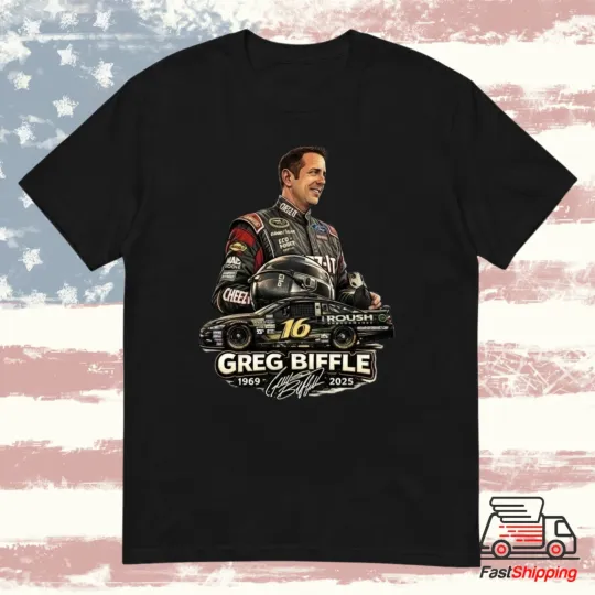 Discover HOT! Greg Biffle 16 Memorial 1969-2025 Signature T-shirt S-5XL