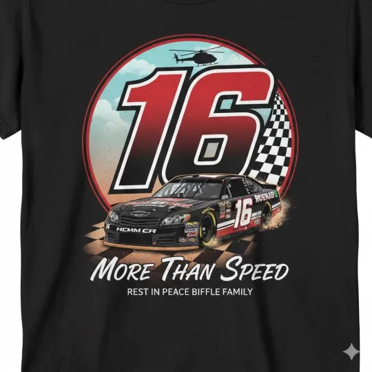 Discover Greg Biffle & Family Memorial Tribute - "More Than Speed" T-shirt, Black