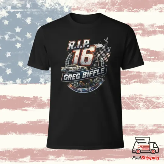 Discover RIP Greg Biffle 16 Racing Legend Checkered Flag T-shirt S-5XL