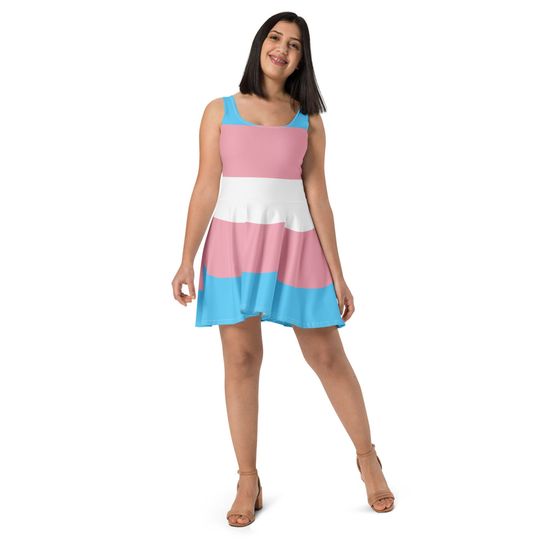 Discover Transgender Flag Skater Dress