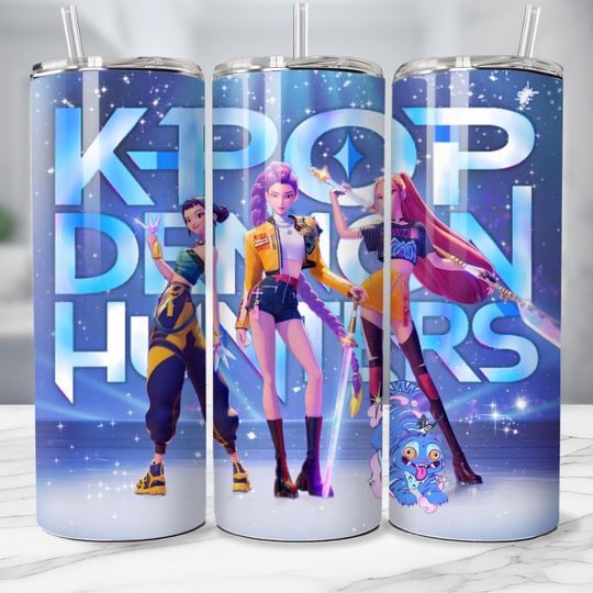 kpop demon hunters merch, K-Pop Demon Hunters 20oz Tumbler , Huntrix Pink Tumbler