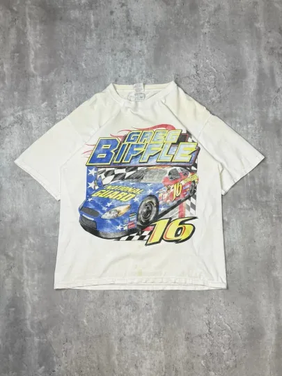 Discover Vintage Greg Biffle #16 Colours Of Speed Nascar Racing T-Shirt AN65268