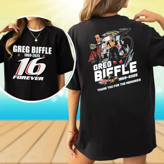 Discover Greg Biffle 1969-2025 Thank You Signature TShirt