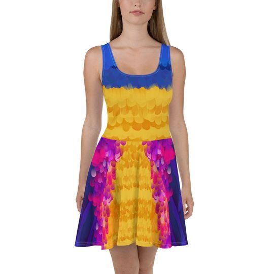 Discover The Exotic Bird Adventure is Out There Up Running Costume Skater Dress