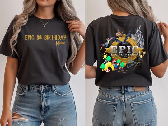 Epic Universe  Birthday Shirt, Family Epic 8th Birthday Tee, Universal Studios Birthday Shirt, Kids Birthday Shirt,Epic Universe Family Trip