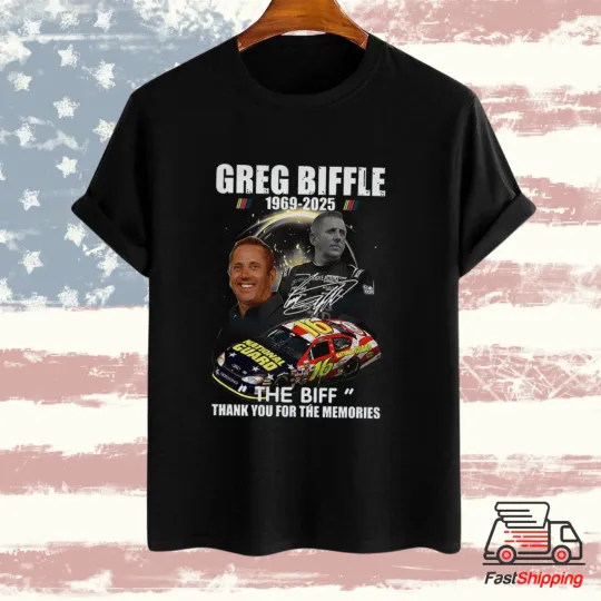 Discover Greg Biffle The Biff 1969-2025 Memories T-shirt S-5XL