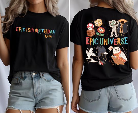 Discover Personalized Epic Universe Birthday Shirt, Family Universe Park Trip Tee, Epic Universe Orlando Park, Epic Universe 2025 Family Trip Shirts