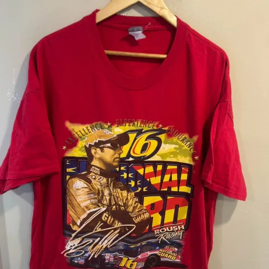 Discover Greg biffle racing graphic tee red reprint unisex shirt