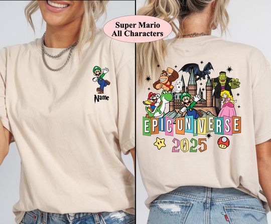 Discover Personalized Epic Universe 2025  Shirt, Family Universe Park Trip Tee, Epic Universe Orlando Park Shirt, Epic Universe 2026 Family Trip Tee
