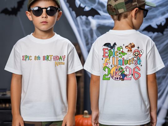 Epic Universe 2026 Birthday Shirt, Family Epic 8th Birthday Tee, 2025 Universal Studios Birthday Shirt, Epic Universe Family 2026 Trip Shirt