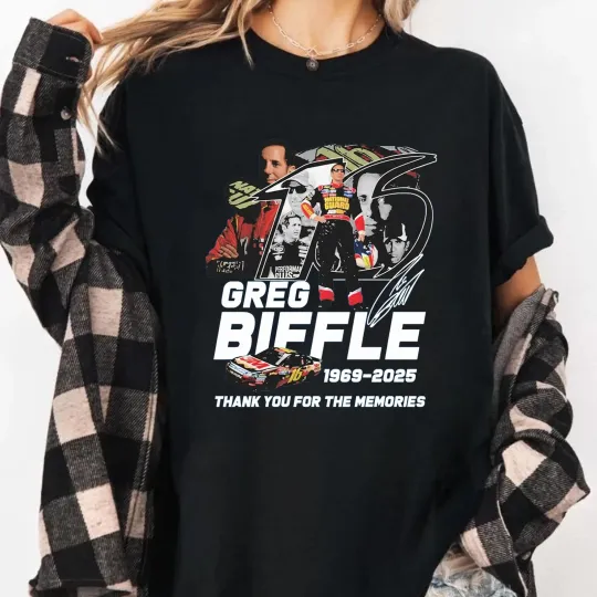 Discover Greg Biffle Thank You 1969–2025 Signature T-shirts