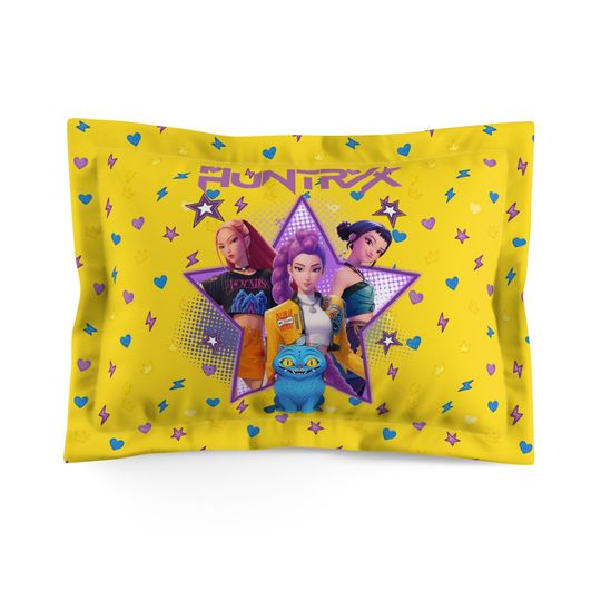 Huntrix K-Pop Demon Hunters Microfiber Body Pillowcase Yellow Anime Style