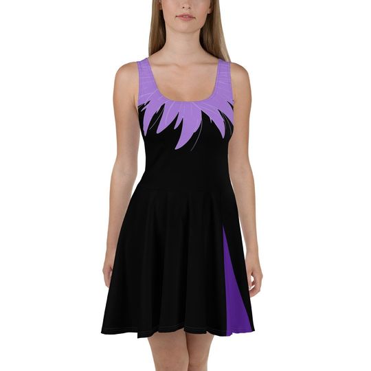 Discover The Evil Sorceress Advisor Running Costume Skater Dress