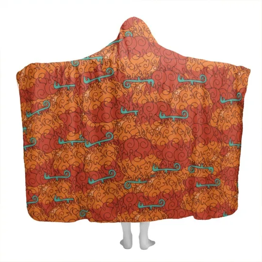 Mera Mera No Mi Hooded Blanket - Cozy Devil Fruit Anime Throw