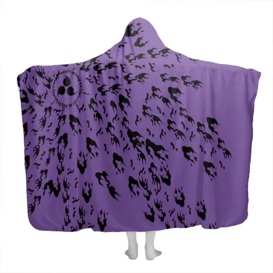 Sasuke Curse Mark Hooded Blanket – Narutoo Anime Throw Blanket