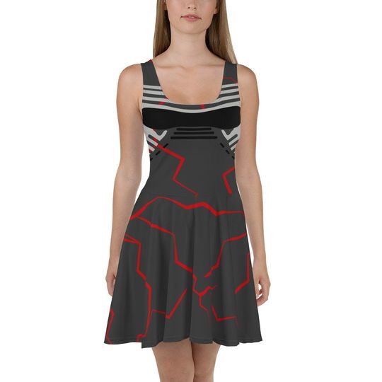 Discover Dark Side Cracked Skater Dress