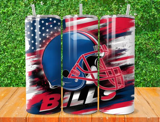 Discover Buffalo 20oz Skinny Tumbler Wrap PNG, Sport 20oz Tumbler PNG, Mascot Sublimation Tumbler PNG Digital Download, Football Tumbler