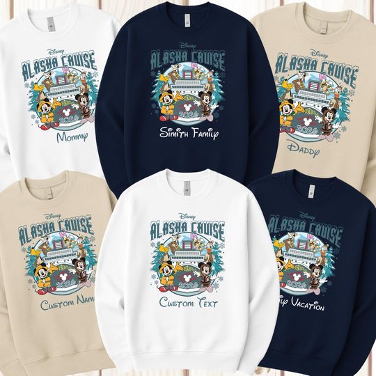 Discover Custom Disney Alaska Cruise 2026 Sweatshirt, Personalized Disney Sweatshirt, Disney Wonder Matching Cruise Shirts, Alaska Disney Wonder Tee