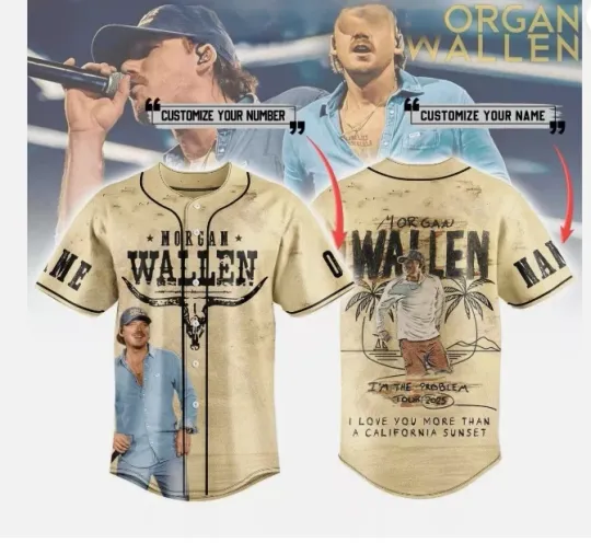 Discover Wallen Western Im The Problem Tour 2025 baseball jersey