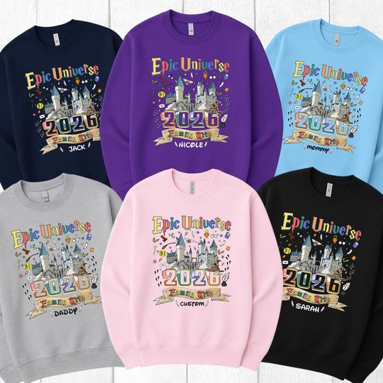 Discover Custom Epic Universe 2026 Sweatshirt: Family Vacation Gift
