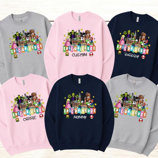Discover Custom Family Trip Sweatshirt: Epic Universe 2026 Matching Apparel