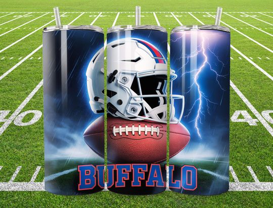 Discover Buffalo 20oz Skinny Tumbler , Sport 20oz Tumbler, Football Tumbler