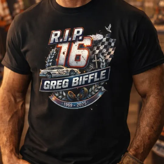 Discover RIP 16 Greg Biffle Memoria Graphic Tee T Shirt Size S-5XL