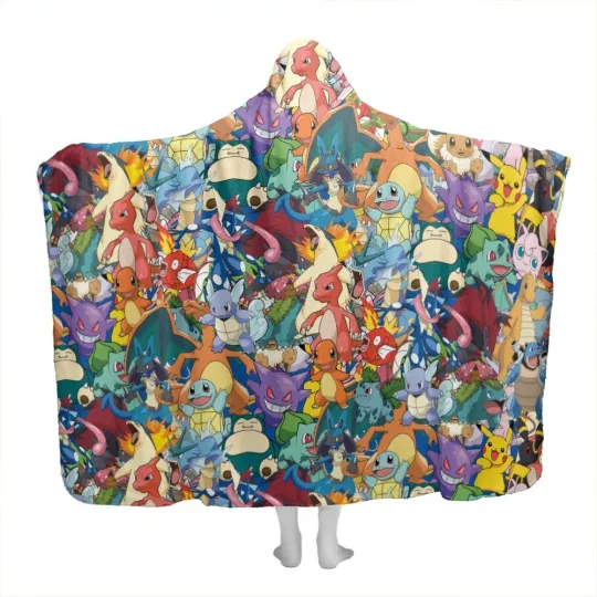 Discover Magical Creatures Hooded Blanket for Kids and Adults