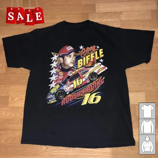 Discover New Vintage Greg Biffle Faded Racing Gift For Fans Unisex S-5XL Shirt MO569