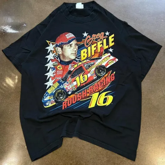 Discover Vintage Y2K chase Greg Biffle racing shirt reprint K1321