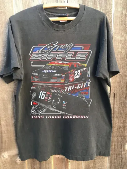 Discover Greg Biffle 2025  chacoal color reprint unisex shirt