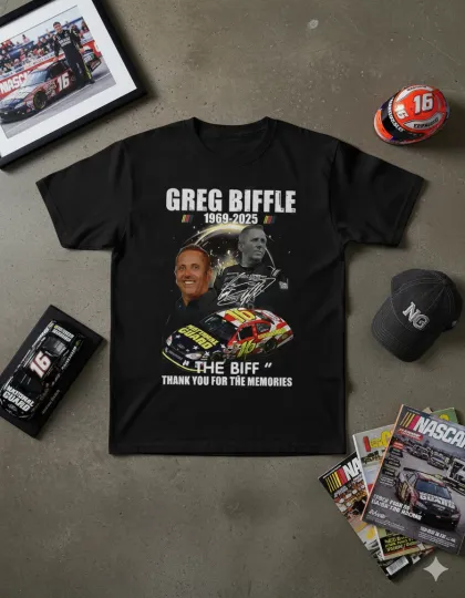 Discover Greg Biffle The Biff 1969 2025 Thank You Tshirt