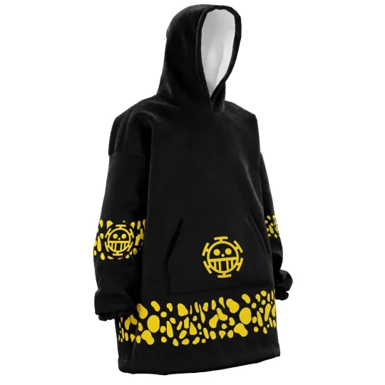 Discover Black Trafalgar Oversized Hoodie Blanket