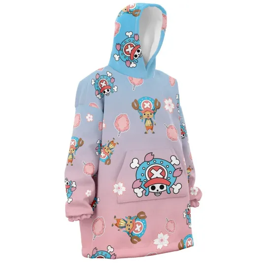 Discover Chopper Pattern Hoodie Blanket, Oversized Wearable Cozy Anime Gift