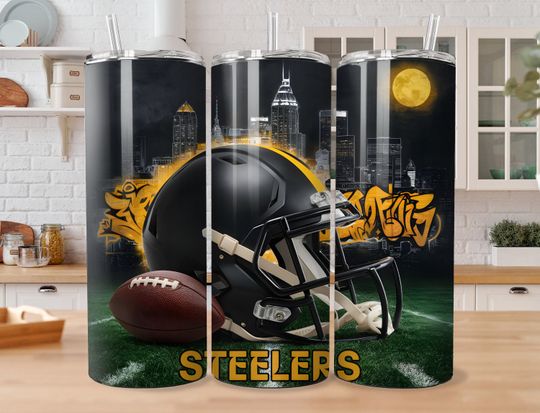 Discover Pittsburgh 20oz Skinny Tumbler Wrap Design Sublimation, American Football Tumbler, 20oz Template Straight Tumbler Wrap,Instant Download, PNG