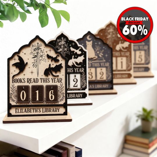 Discover Personalized Book Lover Gift, Reading Tracker, Books Read This Year Counter, Vintage Book Read Tracker, Reading Lover Gift, Library Decor