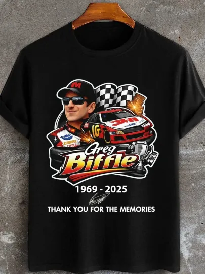 Discover Greg Biffle 1969 - 2025 Thanks You For The Memories TShirt M832
