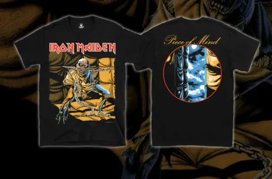 Discover Iron Maiden - Piece Of Mind - Shortsleeve Shirt,double-sided shirt SIZE S -5XL