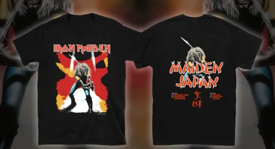 Discover Iron Maiden Maiden Japan Double Sided T-Shirt Short Sleeve
